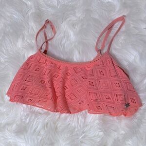 Roxy knit pink bikini‎ top size L
